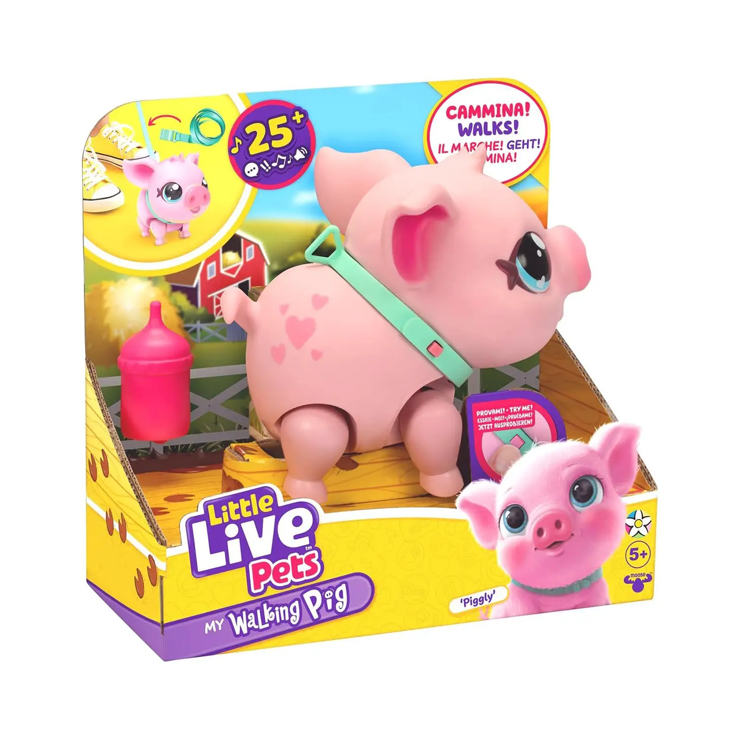 Little Live Pets Piggly Maialino Interattivo con Guinzaglio - giochi elettronici
