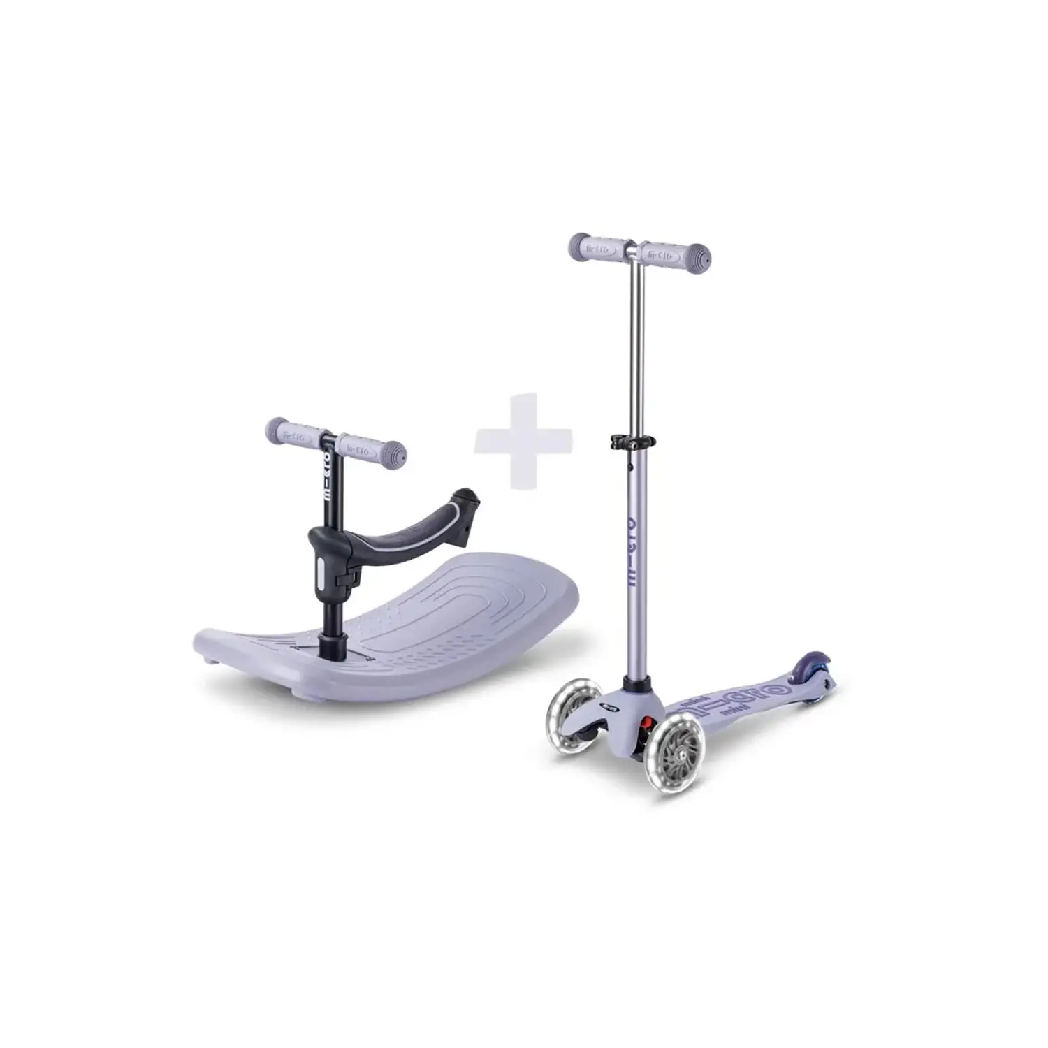 Monopattino E Dondolo Mini Micro Deluxe Led Lavanda - monopattini