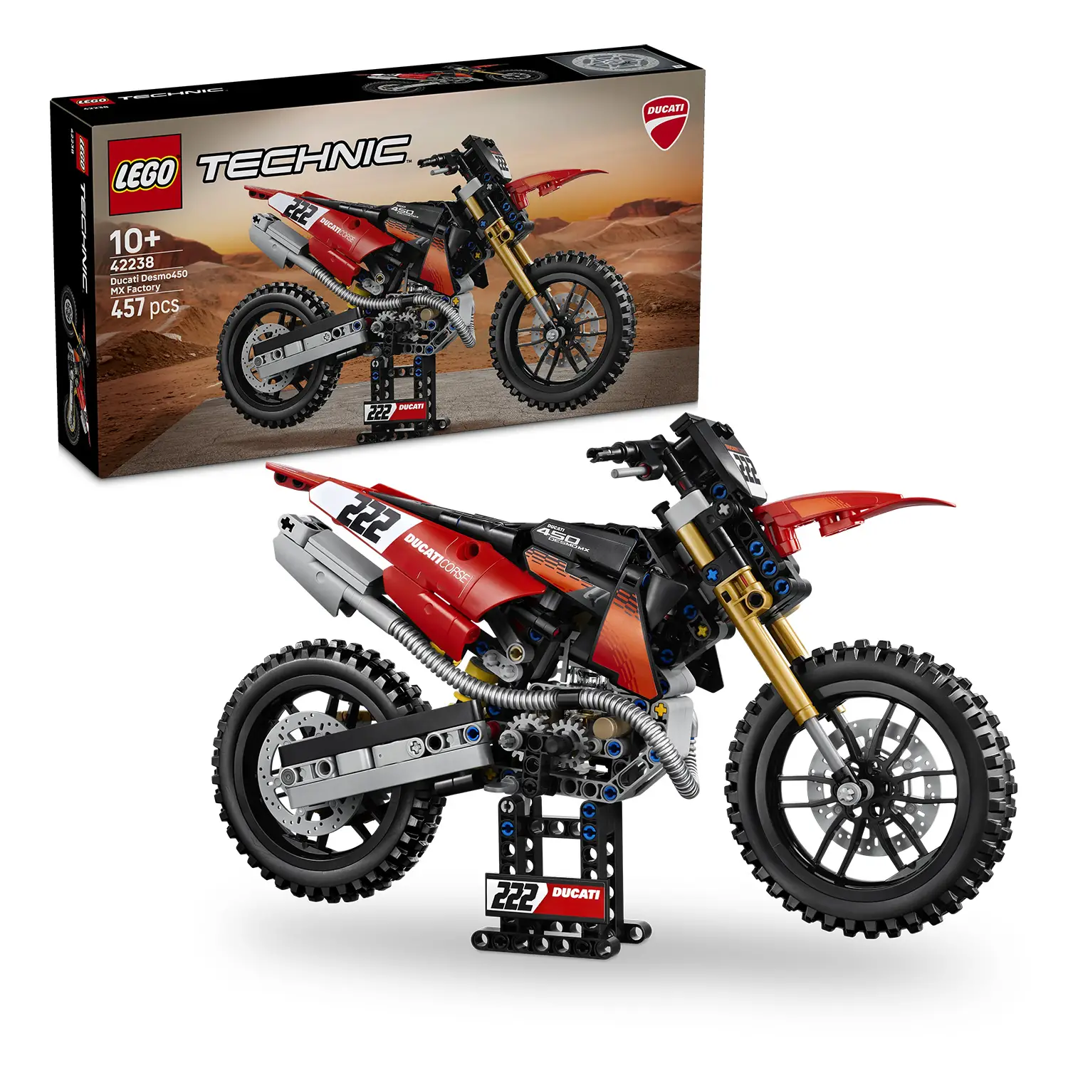 LEGO Technic Moto Ducati Desmo450 MX Factory 42238 - 457 Pezzi - lego