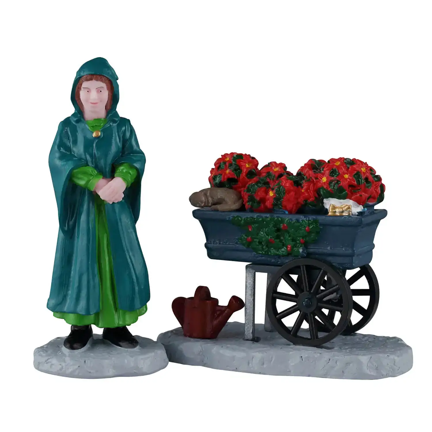 Lemax Floral Street Vendor 62637 – Venditore di Fiori Natalizio in Resina - scene e villaggi