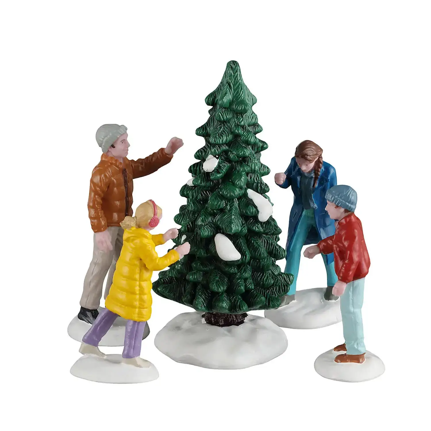 Lemax Our Perfect Tree 62622 – Scena Natalizia con Albero in Resina - scene e villaggi
