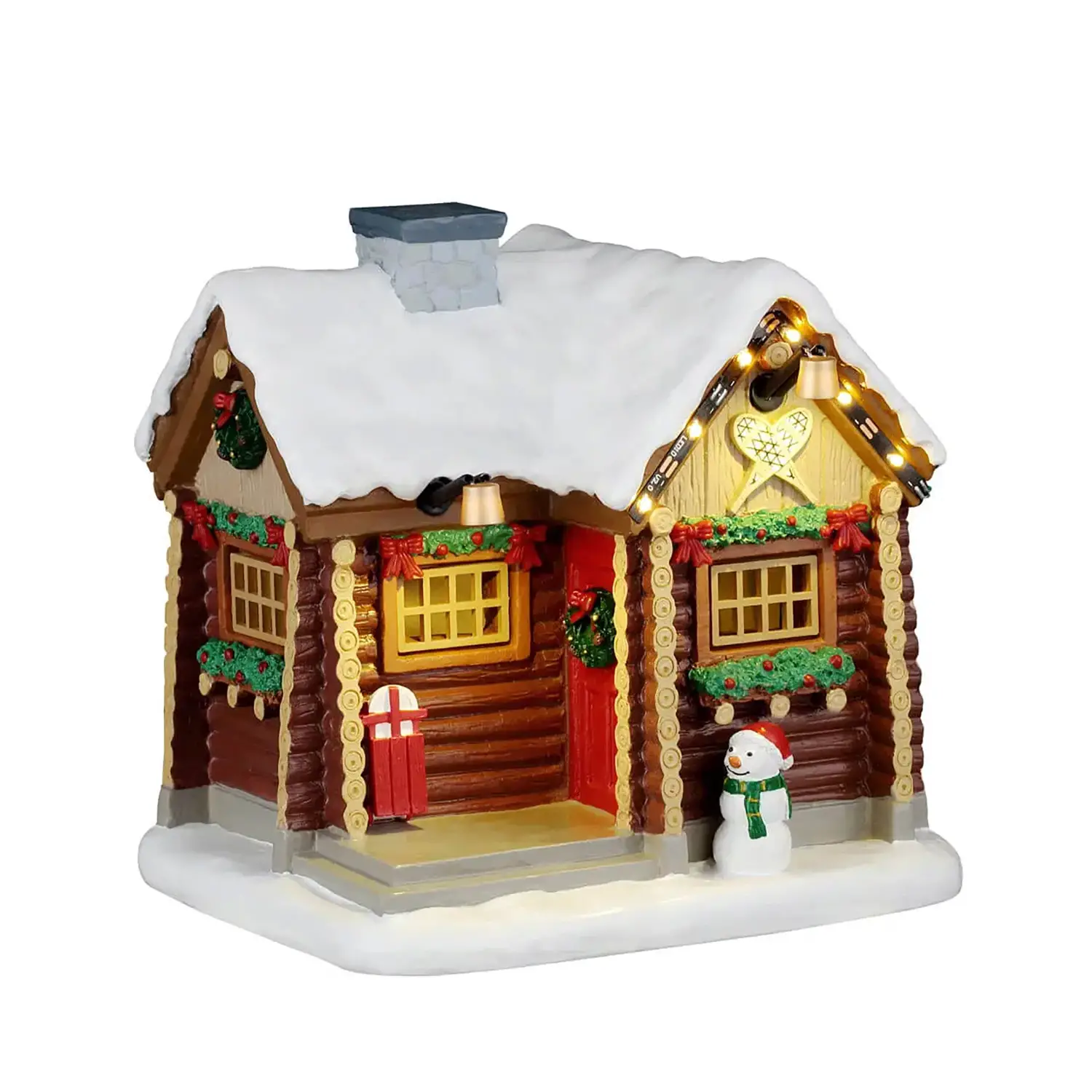 Lemax Snowshoe Cabin 64680 – Baita Natalizia Luminosa Vail Village - scene e villaggi