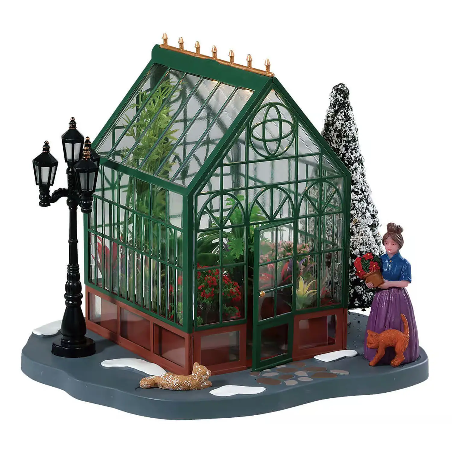 Lemax Victorian Greenhouse 84347 – Serra Vittoriana Luminosa a Batteria - scene e villaggi