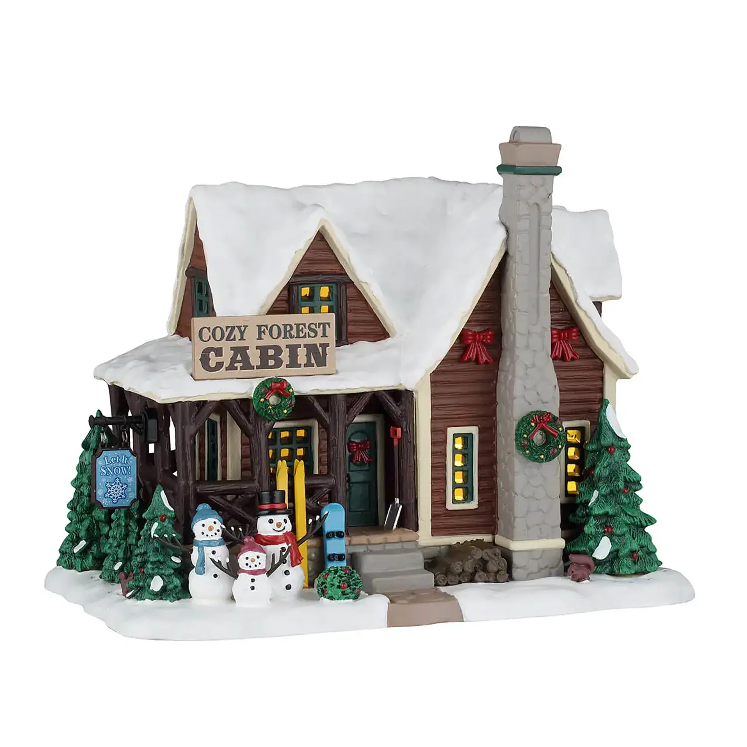 Lemax Cozy Forest Cabin 65535 – Baita nel Bosco Luminosa Vail Village - scene e villaggi