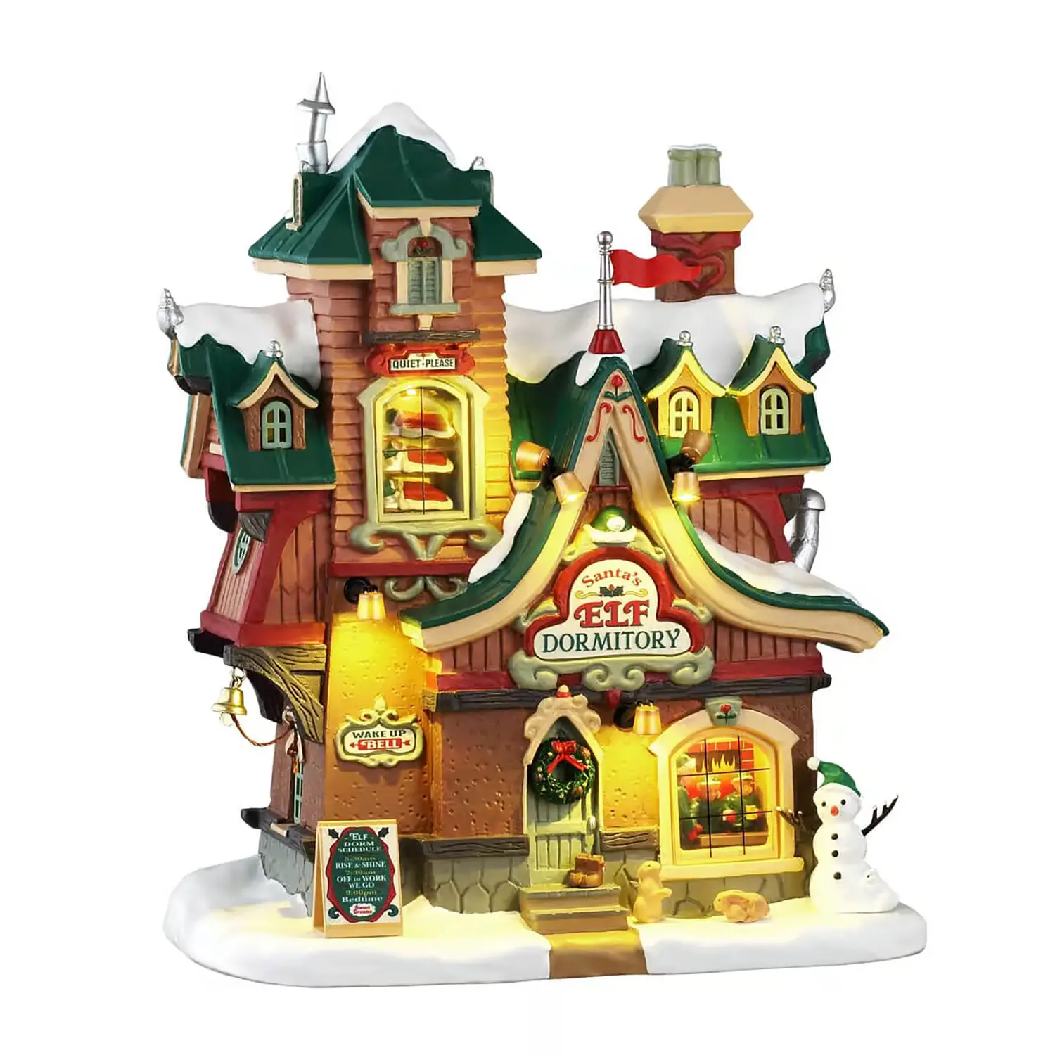 Lemax Santa’s Elf Dormitory 65533 – Dormitorio degli Elfi Luminoso - scene e villaggi