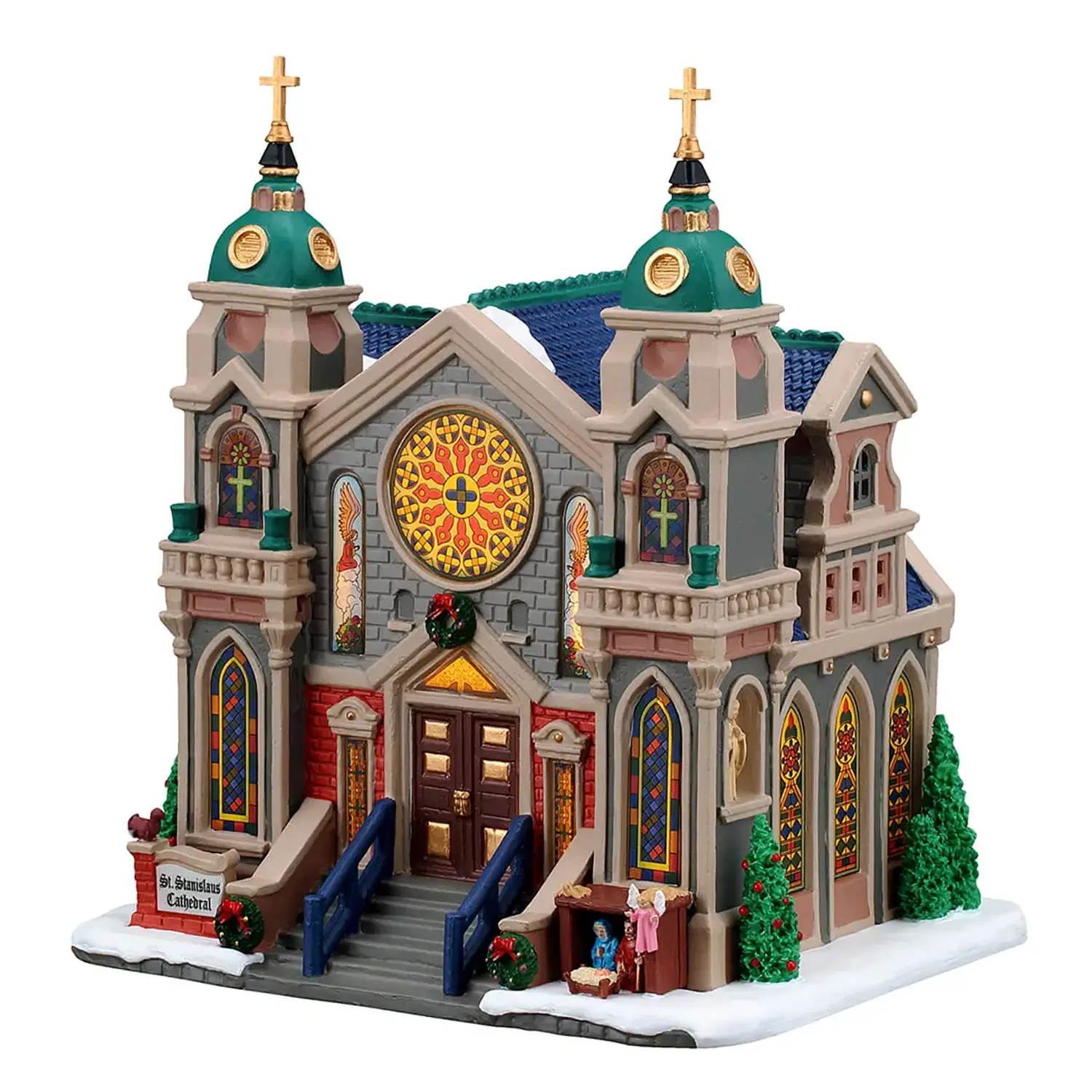 Lemax St. Stanislaus Cathedral 65559 – Cattedrale Natalizia Luminosa Caddington - scene e villaggi