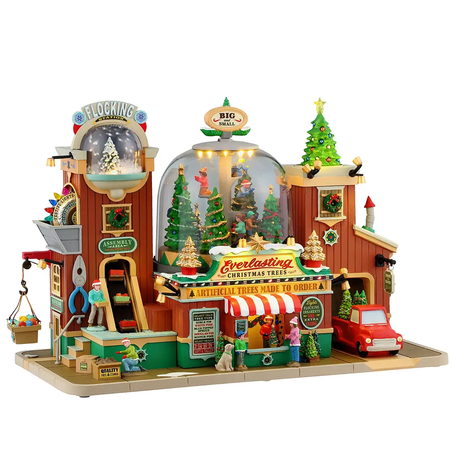 Lemax Everlasting Christmas Trees 55324 – Negozio di Alberi Natalizi Animato con Luci e Musica - scene e villaggi