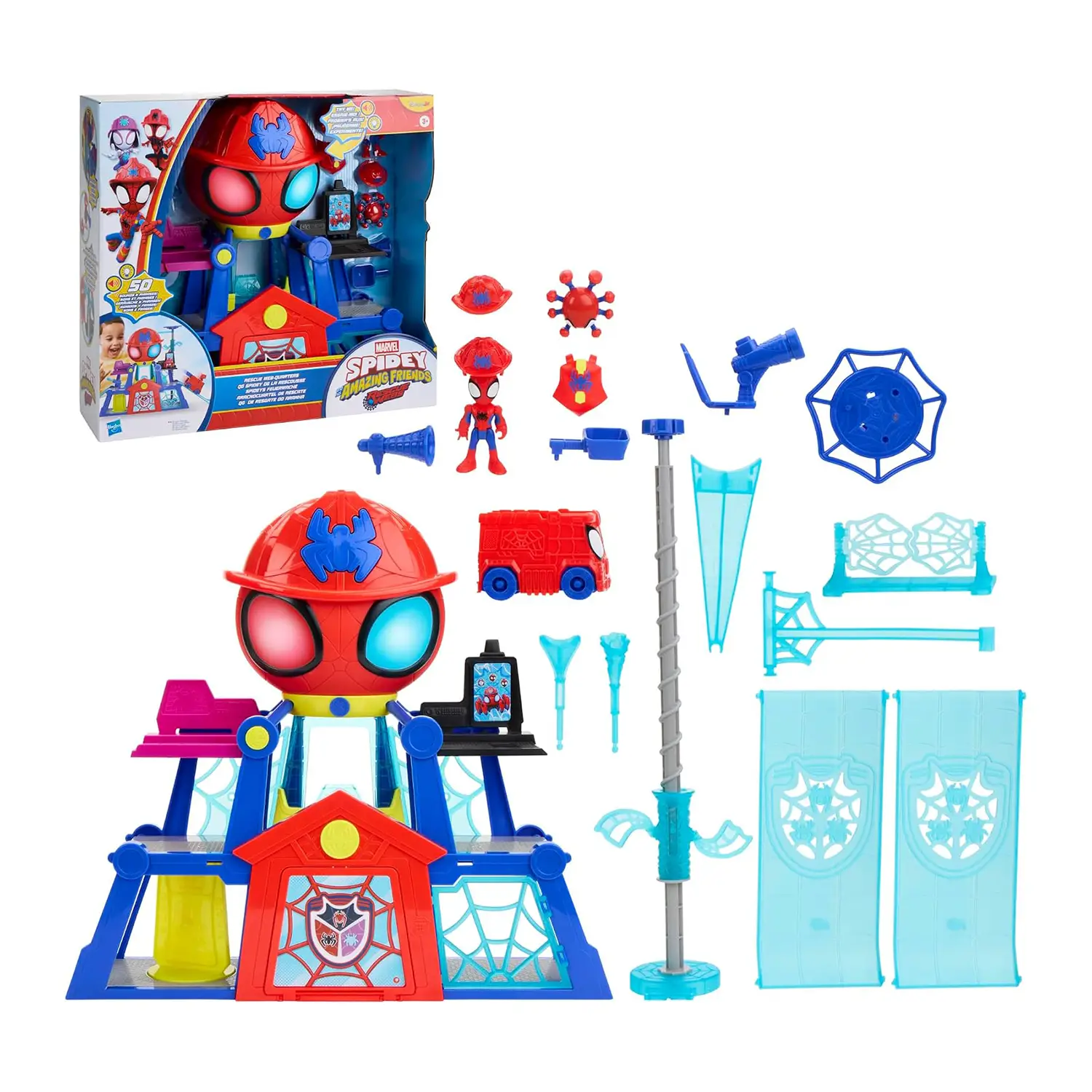 Spidey Rescue-Webs Web-Quarters Playset Elettronico - action figures ed accessori