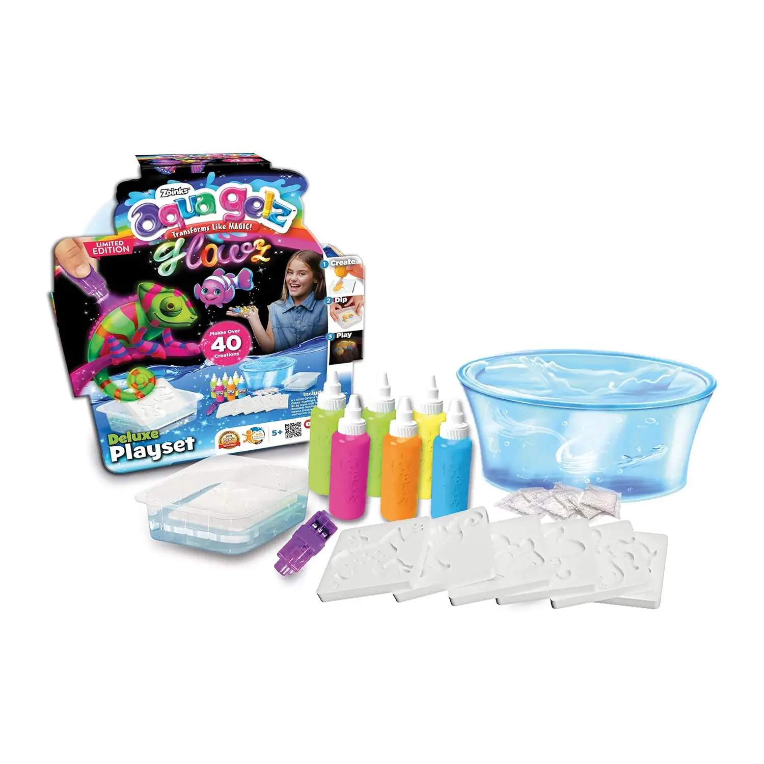 SIMBA Aqua Gelz Deluxe Glow in the Dark - Gioco Creativo Luminoso - creatività