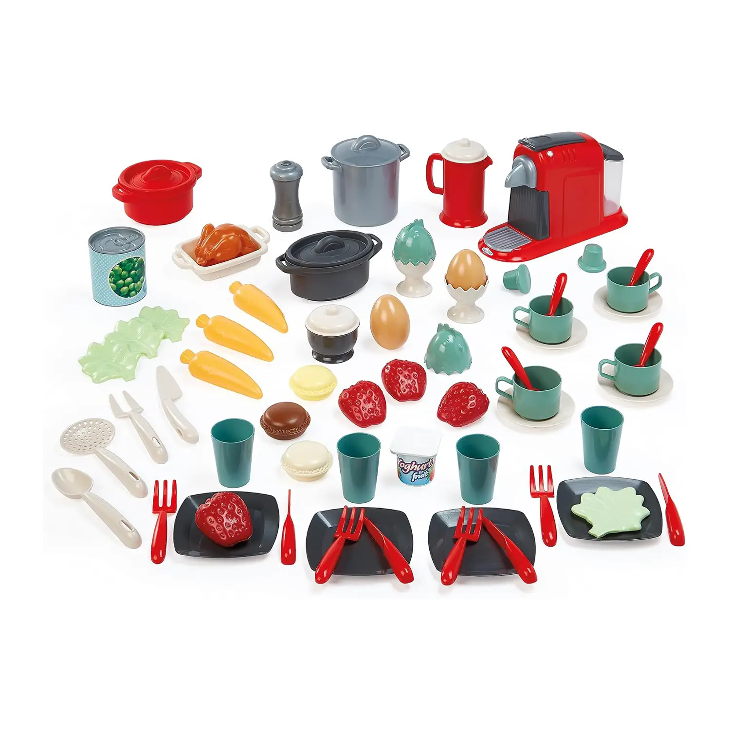 Set Cucina 70 Pezzi - Alimenti, mercatini, stoviglie