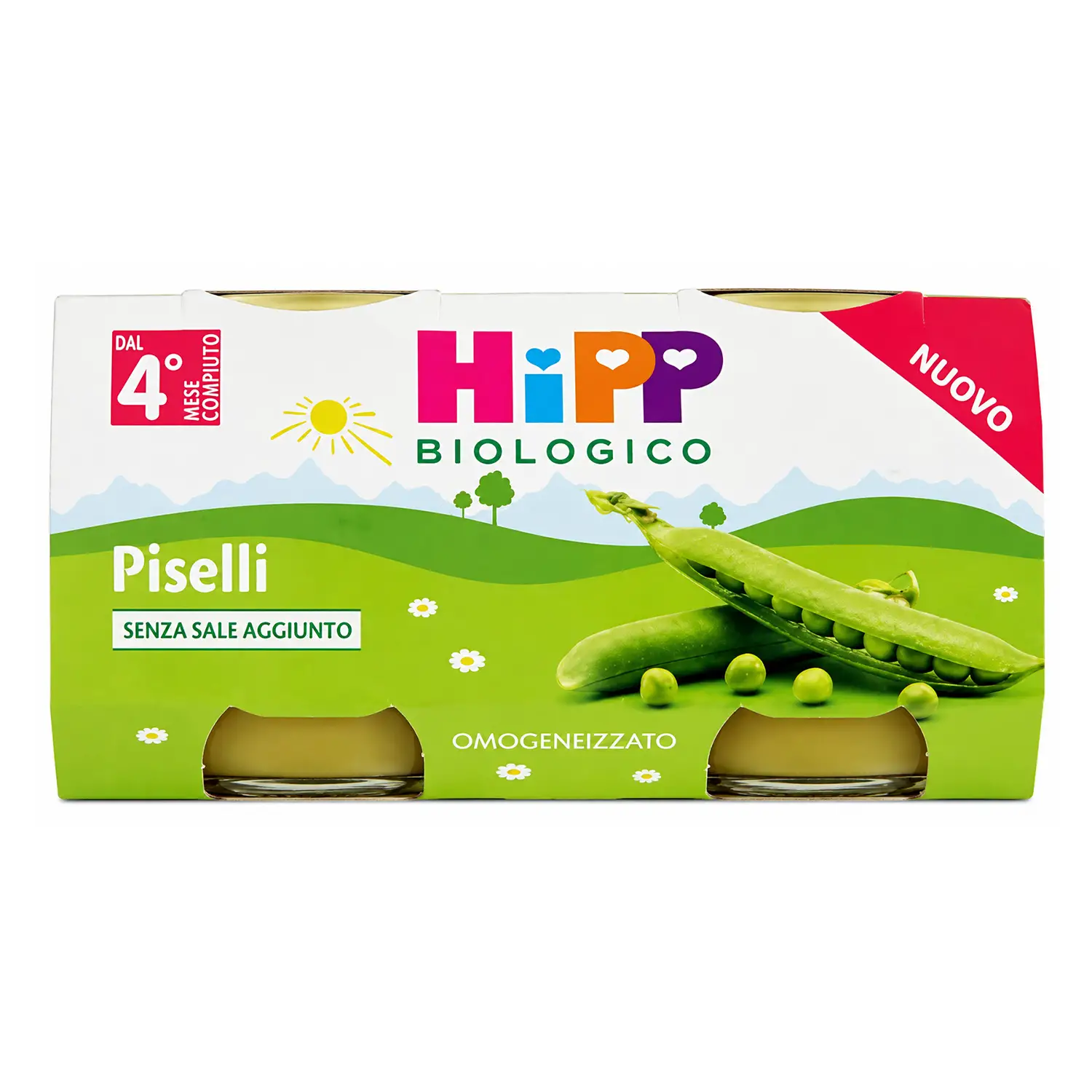 HiPP Omogeneizzato Piselli BIO 2x80 g Svezzamento - omogeneizzati