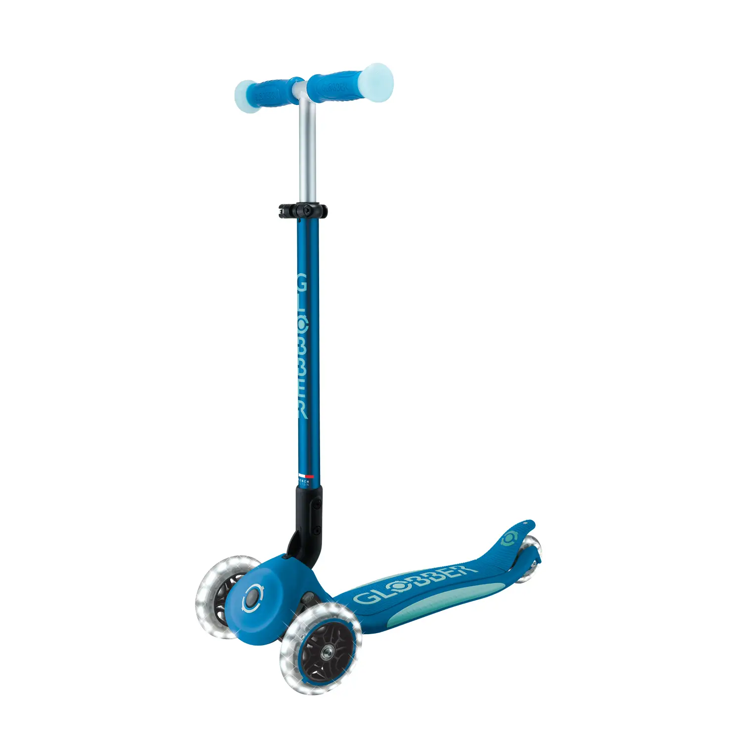 Globber - Monopattino Elite Glow Lights Blu Petrolio - monopattini