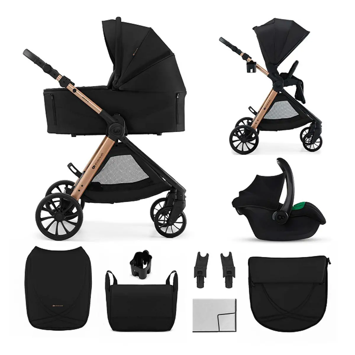 Kinderkraft Vesto 2 3 in 1 Black - trio e modulari