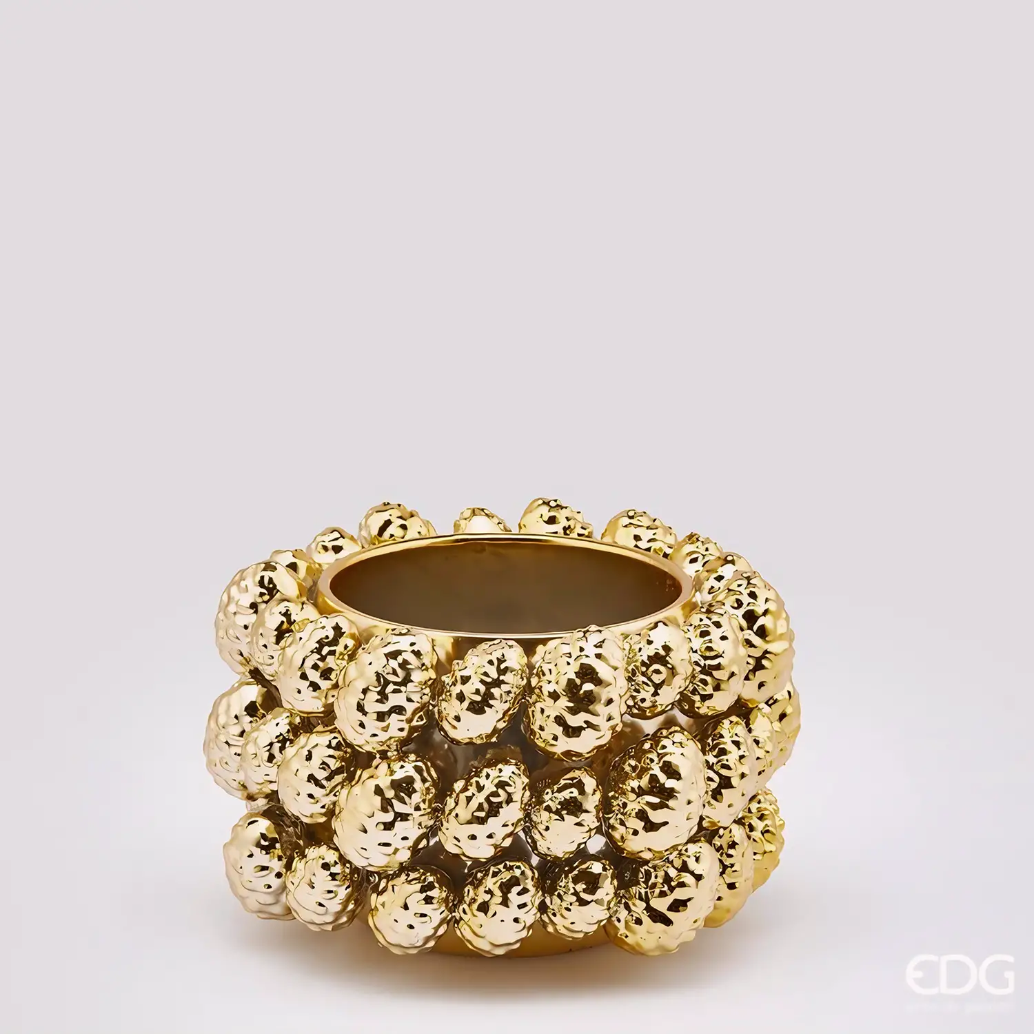 EDG Vaso Chakra Pigne Oro H15 x D22 cm - addobbi casa