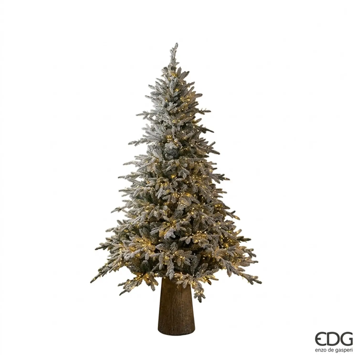 EDG Albero di Natale Innevato Pino Cortina Luminoso 2500 LED, Altezza 210 cm - alberi