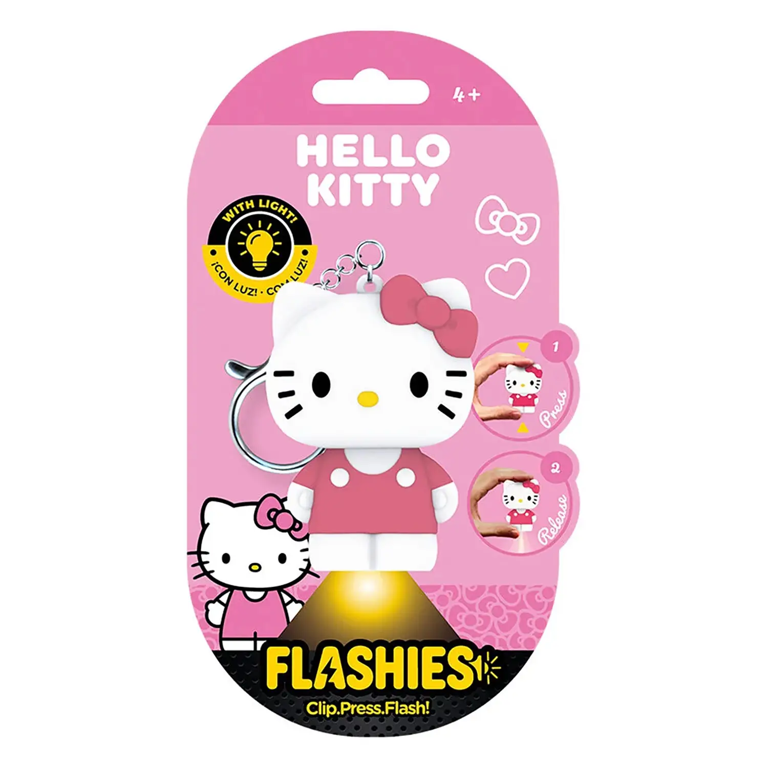Hello Kitty Flashies Portachiavi 3D con Torcia LED -