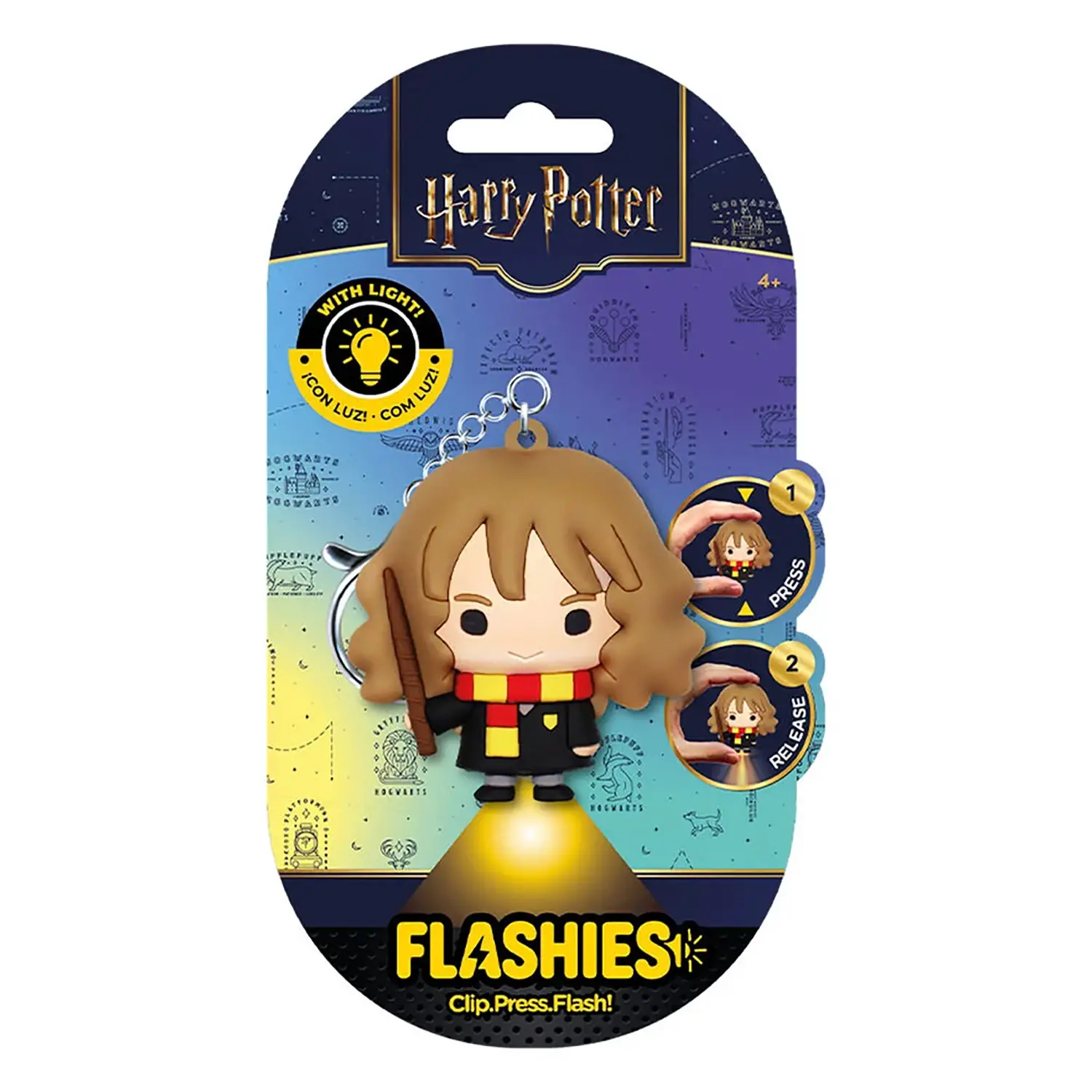 Harry Potter Portachiavi Hermione 3D con Torcia LED -