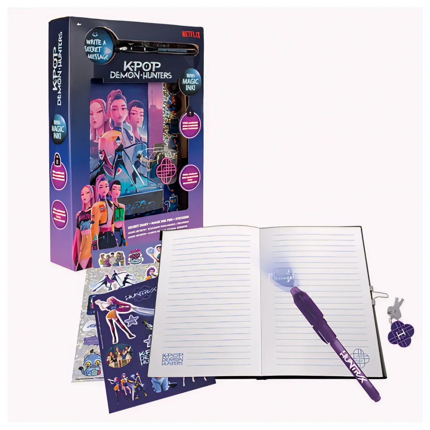 K-Pop Demon Hunters Diario Segreto con Penna Magica -