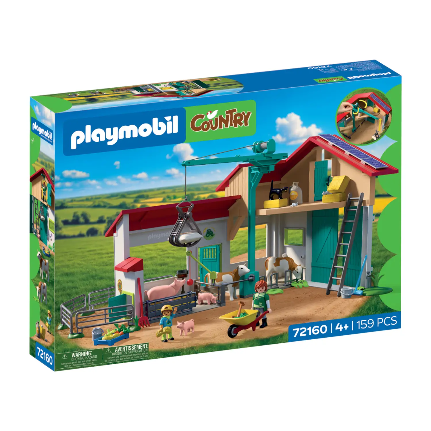 Playmobil 72160 Grande Fattoria con Animali, Gru e 2 Personaggi - playmobil