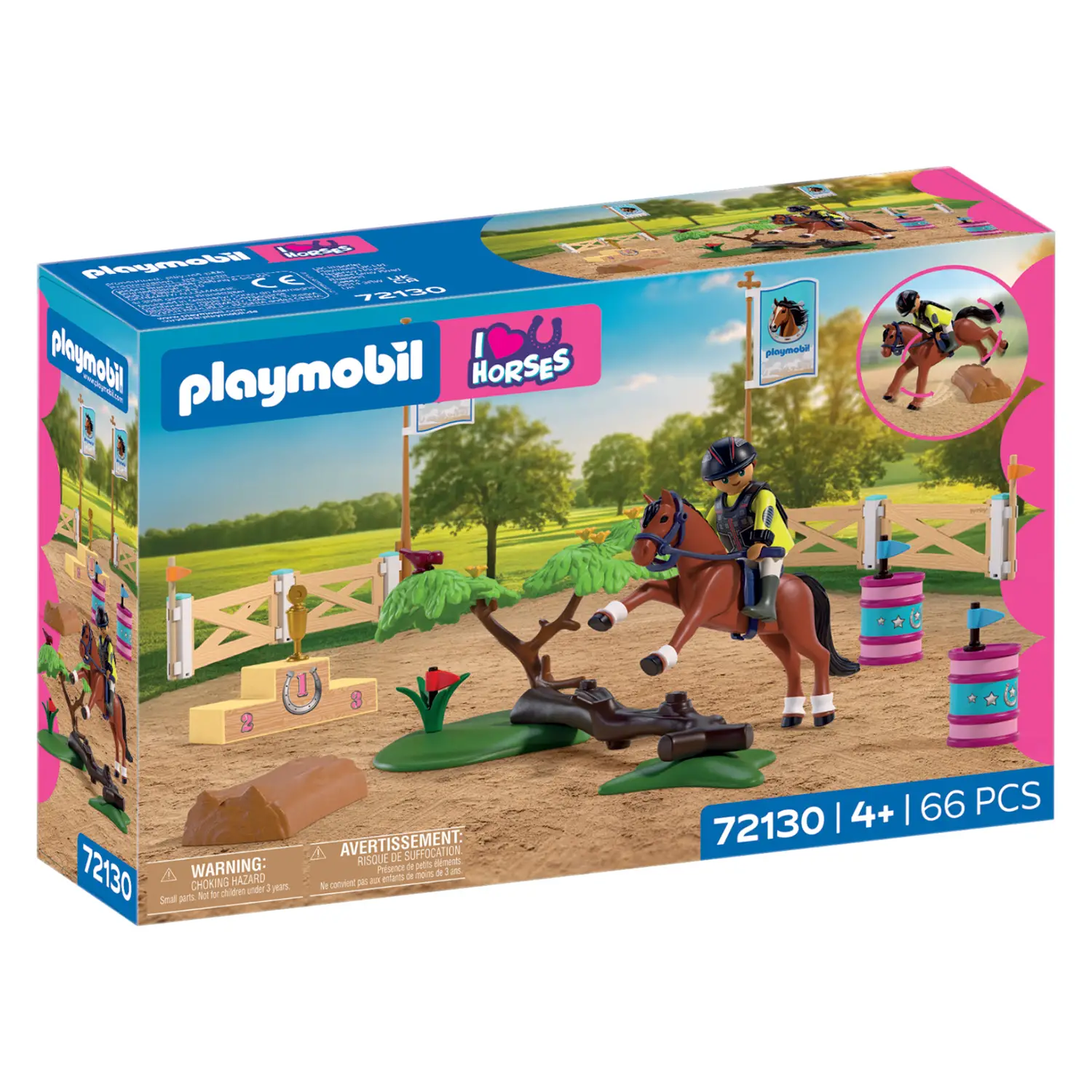 Playmobil 72130 Gara di Equitazione con Cavallo, Cavaliere e Podio - playmobil