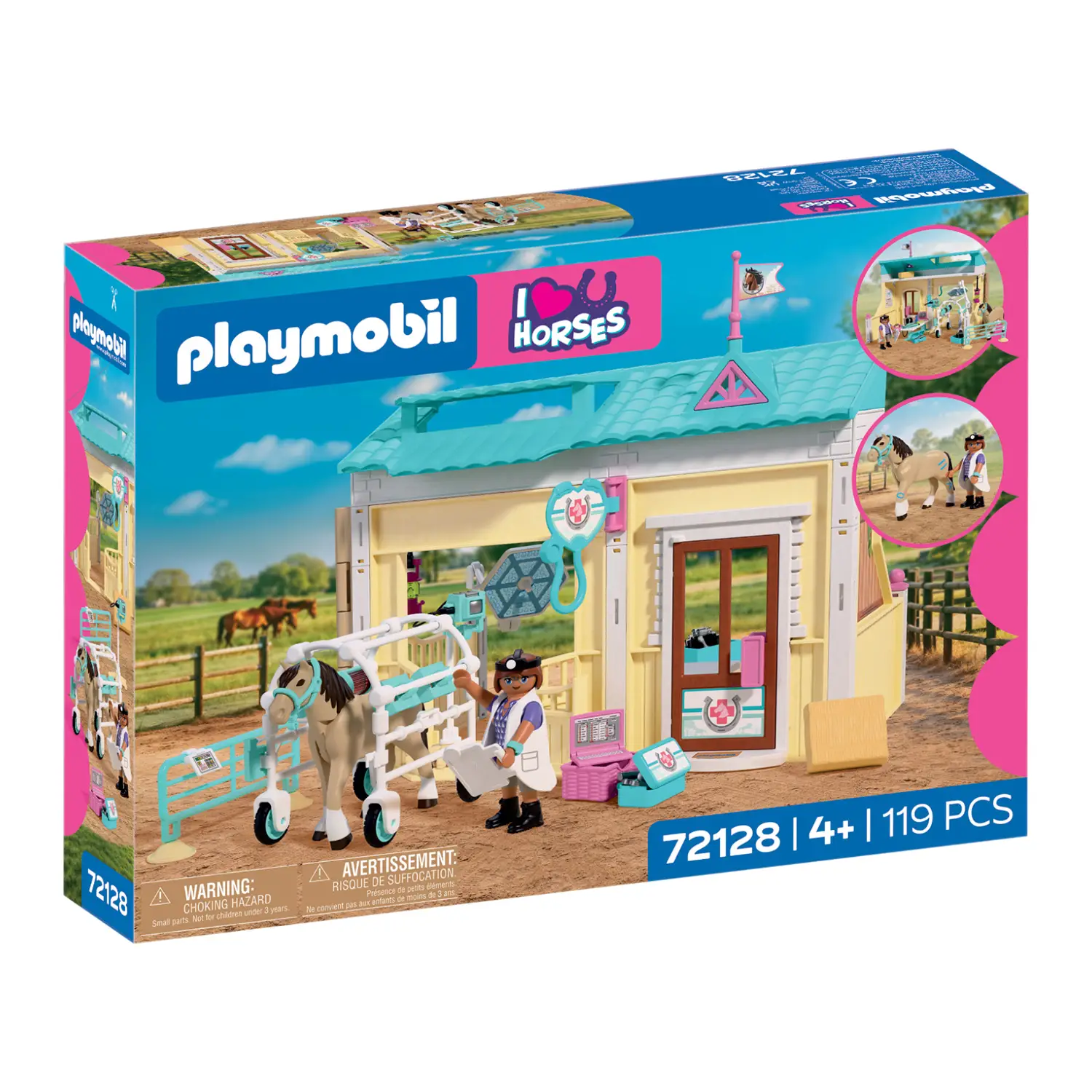 Playmobil 72128 Clinica Veterinaria con Cavallo, Veterinaria e Accessori - playmobil