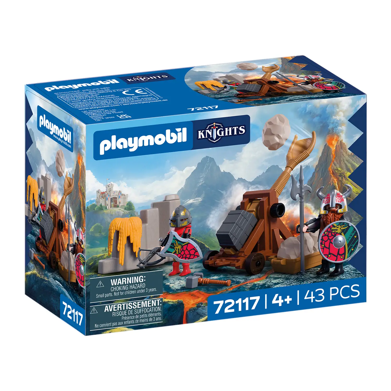 Playmobil 72117 Catapulta Cavalieri del Drago con 2 Cavalieri e Pietre - playmobil