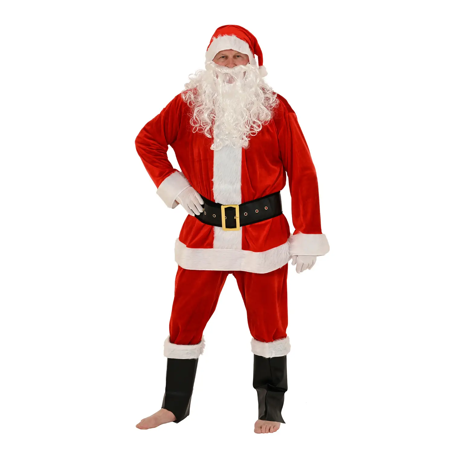 Costume Babbo Natale Completo 7 Pezzi in Poliestere - addobbi casa
