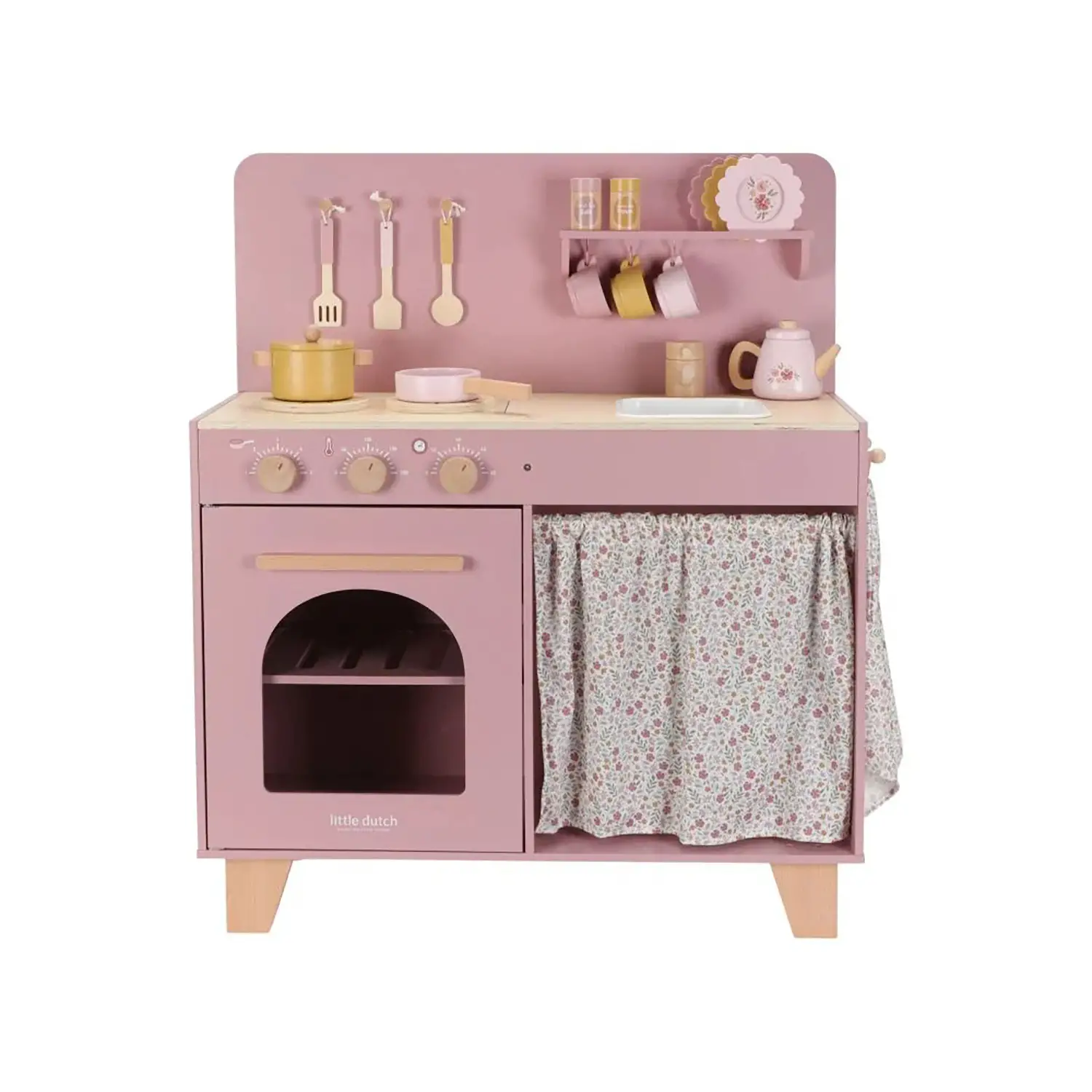 Cucina In Legno Fsc Con Accessori Rosa Little Dutch - Tricicli e primi passi