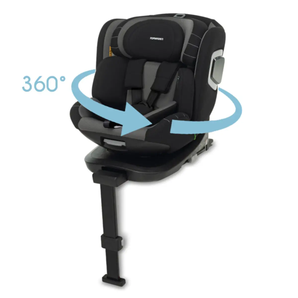 Foppapedretti Seggiolino Auto Iturn Pro i-Size con Seduta Girevole 40-150 cm Black - bambini 40-150 cm (0-12 anni)