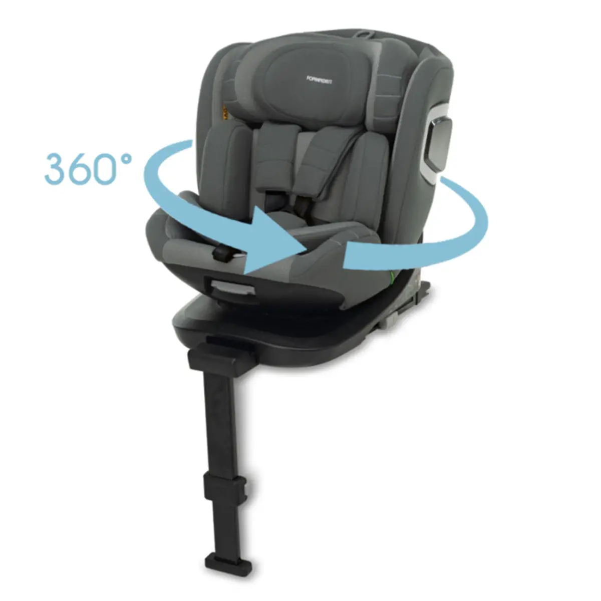 Foppapedretti Seggiolino Auto Iturn Pro i-Size con Seduta Girevole 40-150 cm Grey - bambini 40-150 cm (0-12 anni)