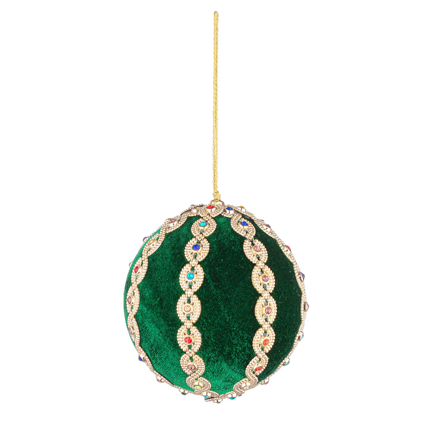 Sfera Natalizia Beady Verde Scuro Ø 10 cm Decorativa - addobbi albero