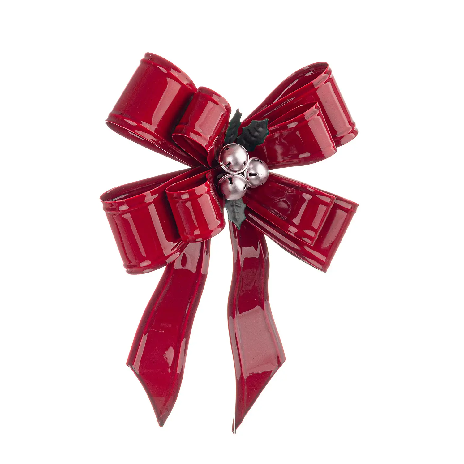 Decorazione Natalizia Fiocco Alberte Rosso in Acciaio 29,5 cm - addobbi albero