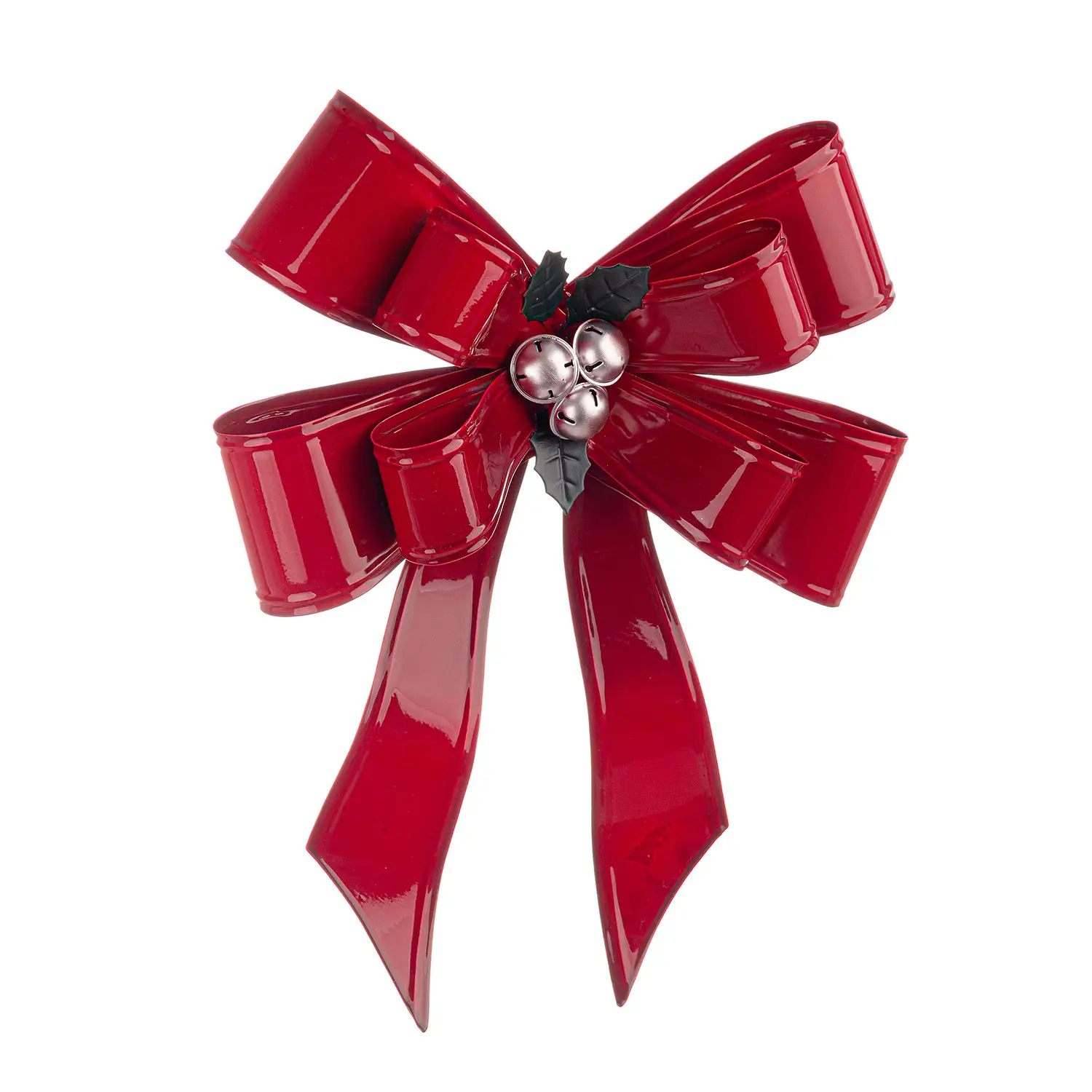 Decorazione Natalizia Fiocco Alberte Rosso in Acciaio 41,5 cm - addobbi albero