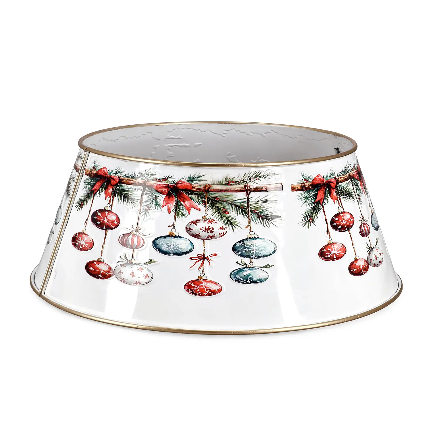 Copribase Albero di Natale Chilly Sfera Ø 70 cm in Metallo Decorativo - basi albero