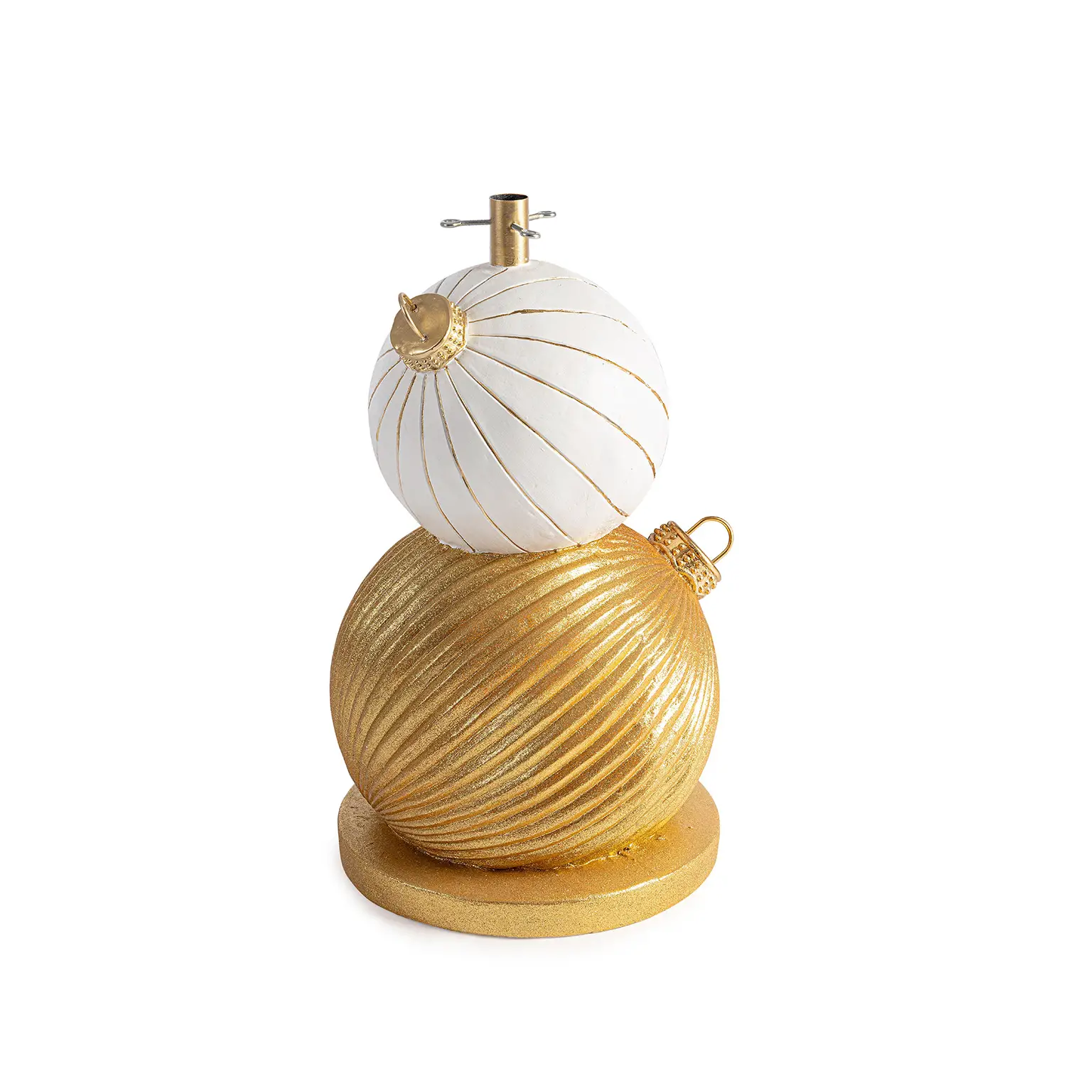 Base Albero Bauble Oro-Bianco 69 cm per Alberi di Natale 150-210 cm - basi albero