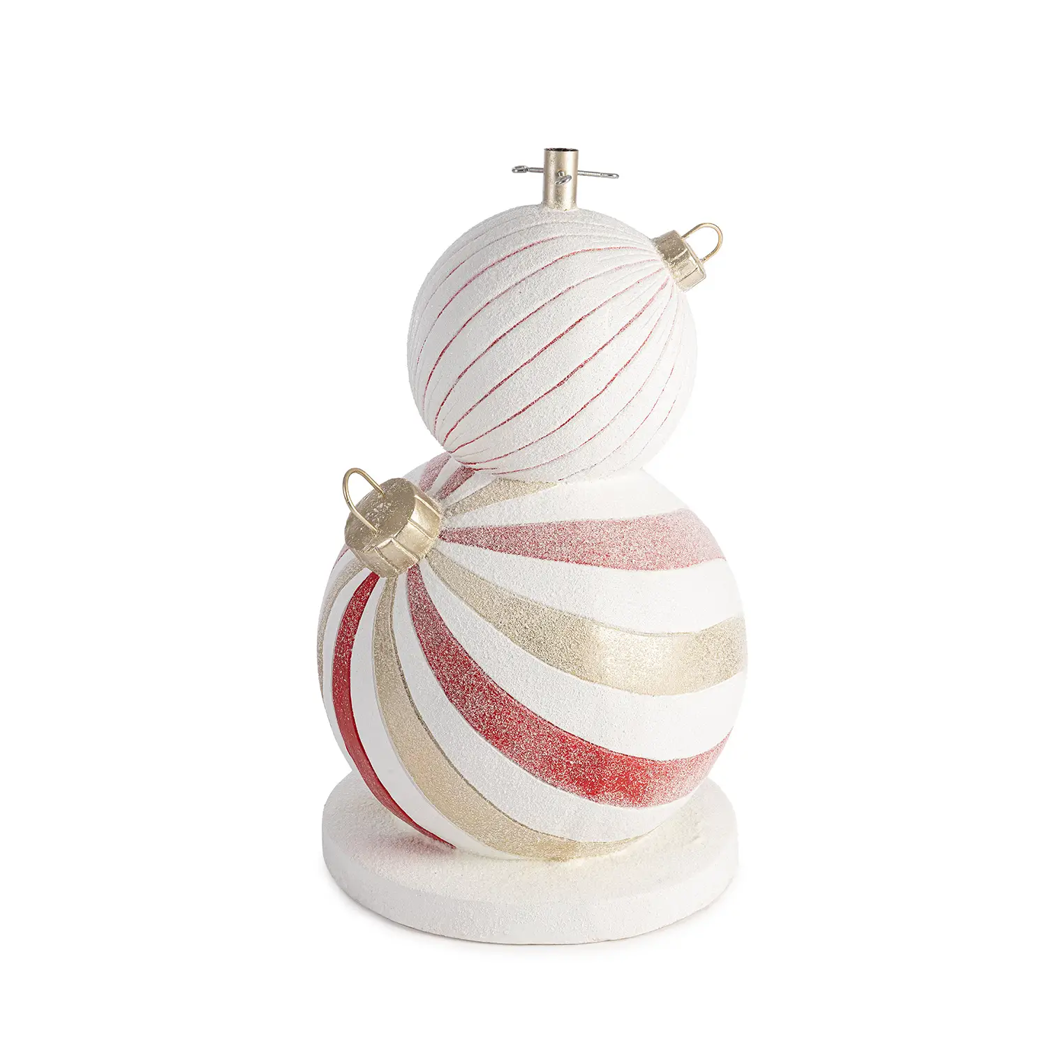 Base Albero Garnish Bianco Rosso Oro 84 cm per Alberi di Natale - basi albero