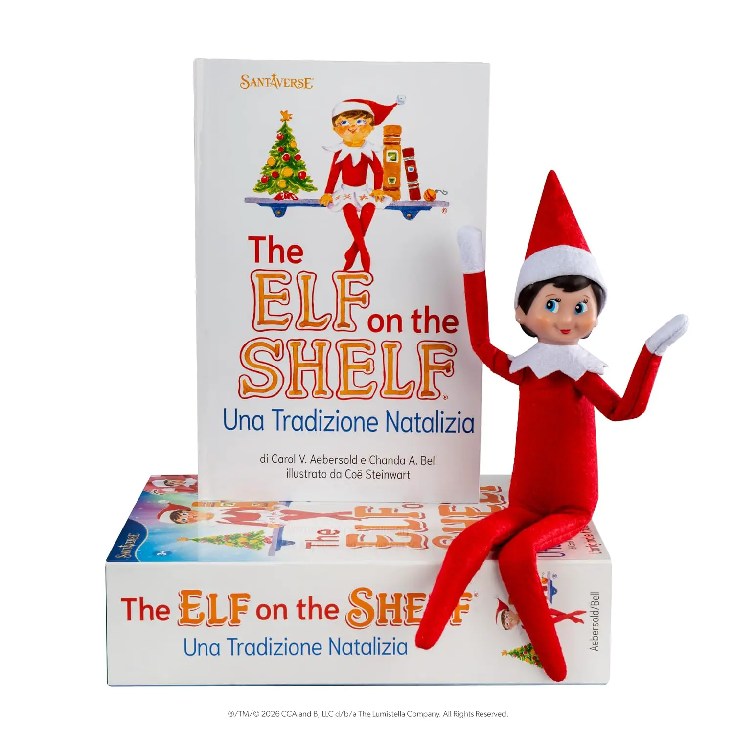 Elf On The Shelf - Una Tradizione Natalizia, Elfa Snodabile + Libro - Giochi di società