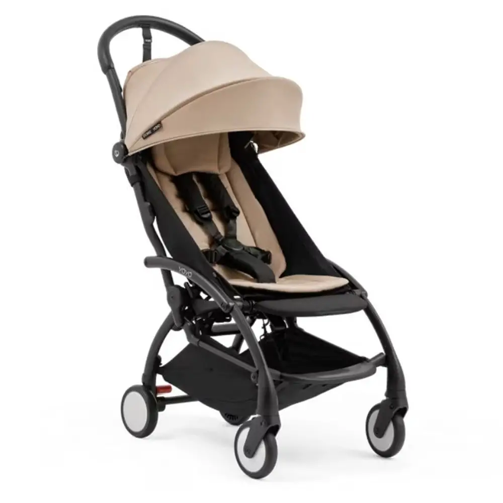 Stokke YOYO5 Passeggino Taupe con Telaio Nero - passeggini compatti