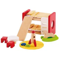 Cameretta per Casa delle Bambole – Set 14 Mobili in Legno