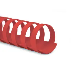 Dorsi Spirale Plastici Diametro 8mm. 100 Pezzi Rosso