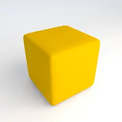 Pouf Ecopelle Ignifugo Quadrato H 46 Giallo Per Un Ambiente Scolastico Innovativo
