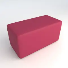 Pouf Ecopelle Ignifugo 2 Posti H 40 Fucsia  Per Un Ambiente Scolastico Innovativo