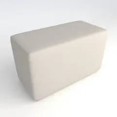 Pouf Ecopelle Ignifugo 2 Posti H 46 Bianco  Per Un Ambiente Scolastico Innovativo