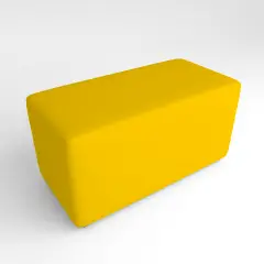 Pouf Ecopelle Ignifugo 2 Posti H 46 Giallo  Per Un Ambiente Scolastico Innovativo