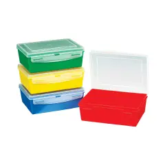 Contenitore Colorato con Coperchio Rosso