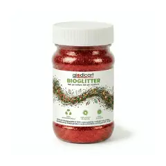 Brillantini Ecologici in Cellulosa Riciclata, Bio-Glitter Grana Fine 100 Gr. Rosso