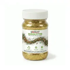 Brillantini Ecologici in Cellulosa Riciclata, Bio-Glitter Grana Fine 100 Gr. Oro