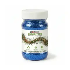 Brillantini Ecologici in Cellulosa Riciclata, Bio-Glitter Grana Media 100 Gr. Blu