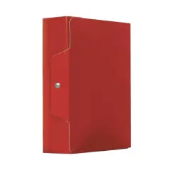 Cartella Portaprogetti Con Bottone Rossa Dorso 4 Cm