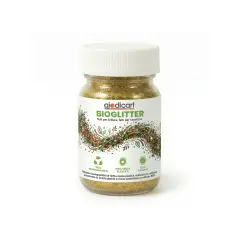 Brillantini Ecologici in Cellulosa Riciclata, Bio-Glitter Grana Fine 50 Gr. Oro